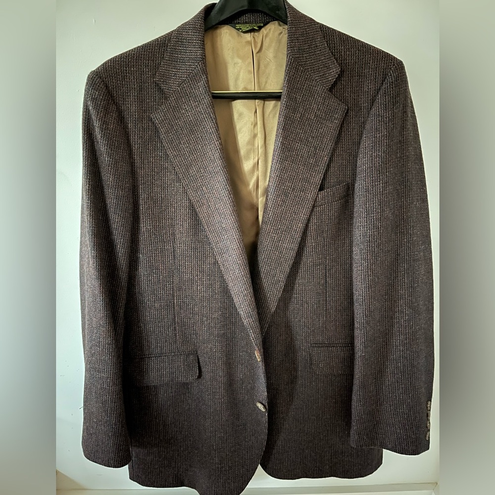 Maroon Wool Tweed Sportcoat - made in USA (Murray’s Toggery Shop) size 44L